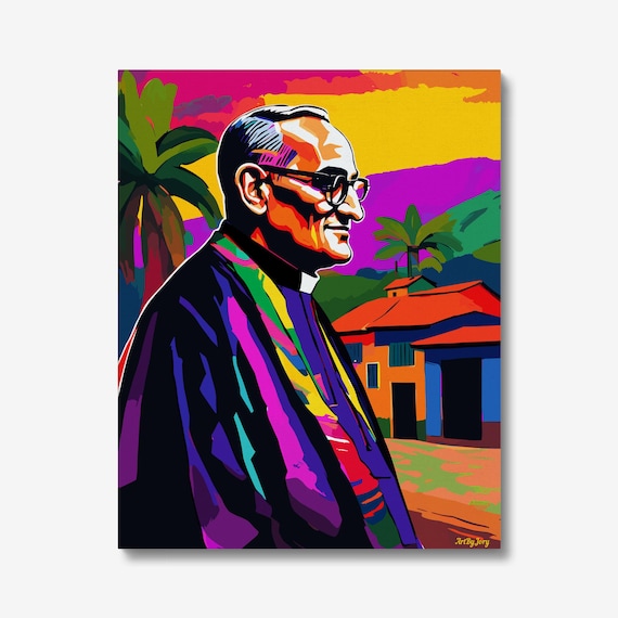Saint Oscar Romero Art Print: Catholic Icon, Liberation Theology Wall Decor
