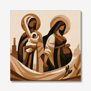Perpetua and Felicity Wall Art | Modern Christian Icon for Mothers and Spiritual Home Decor | Gallery Canvas & Print Options