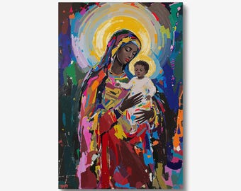 Schwarze Madonna von Czestochowa Kunstdruck: Expressionistische Ikone aus Polen