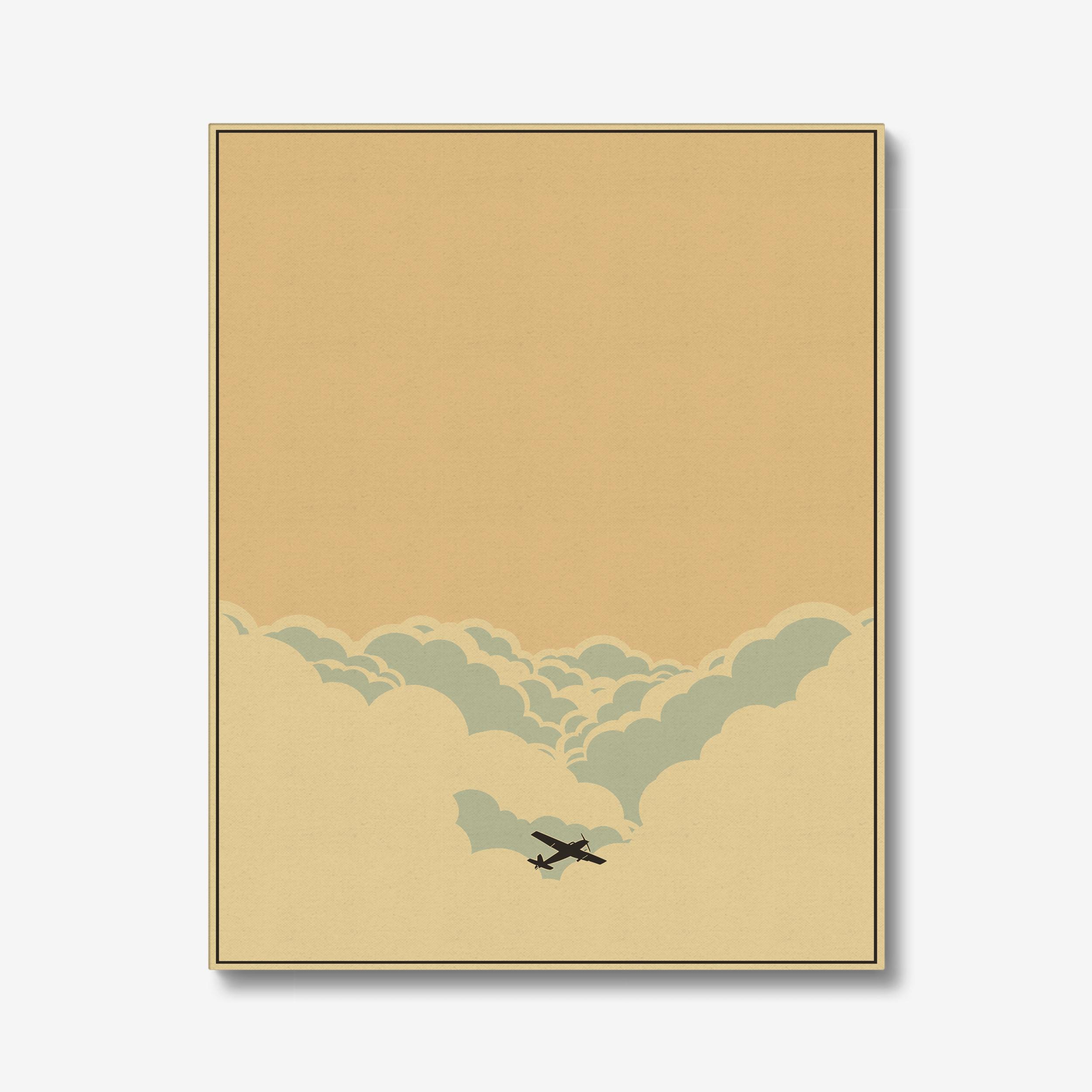 Minimalist Aviation Art Print: Soaring Airplane Illustration for Pilots