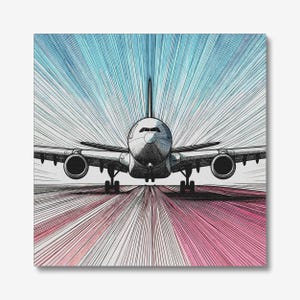 A330 Airbus Modern Aviation Print, Airliner Wall Art for Flight Enthusiasts, Travel Decor, Digital Download, Plane Artwork, Aviation Decor