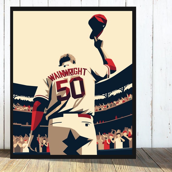 Waino | St. Louis Cardinals | Baseball Poster | Adam Wainwright's Final Game | Cardinals Baseball Art | Baseball Wall Art |