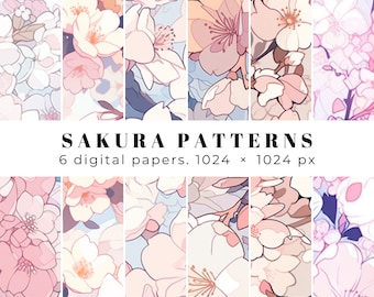 Sakura Pattern Seamless: Anime Cherry Blossom Print (Digital Download)