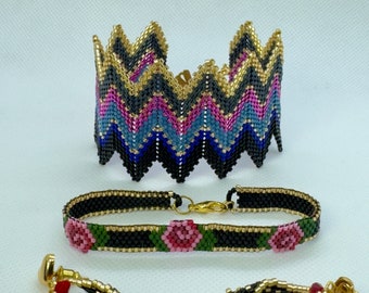 Miyuki Beaded Bracelet Set: Valentine's Friendship Gift