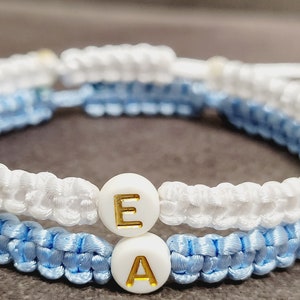 PAREJA PERSONALIZADA INİTİAL Pulseras con corazón de oro plateado / Pulseras de socios a juego personalizadas / Conjunto de pulseras de parejas / Regalo para bf gf