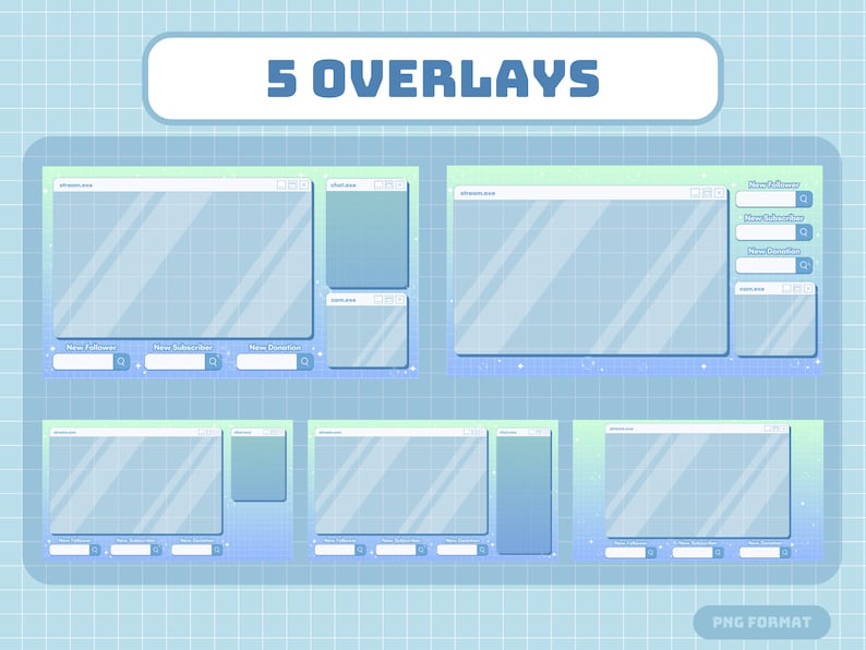 Animated Stream Overlay Package for Twitch, Lofi Desktop Theme Overlay ...