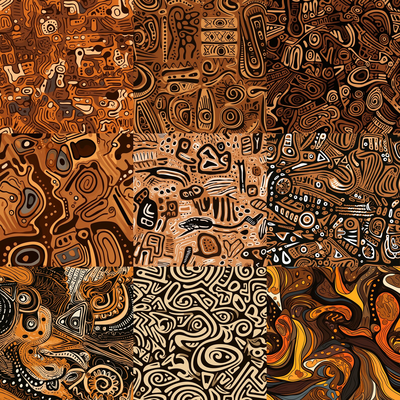 Clay Color Patterns 18 Seamless Clay Abstract Theme Patterns | Clay Abstract | Digital ...