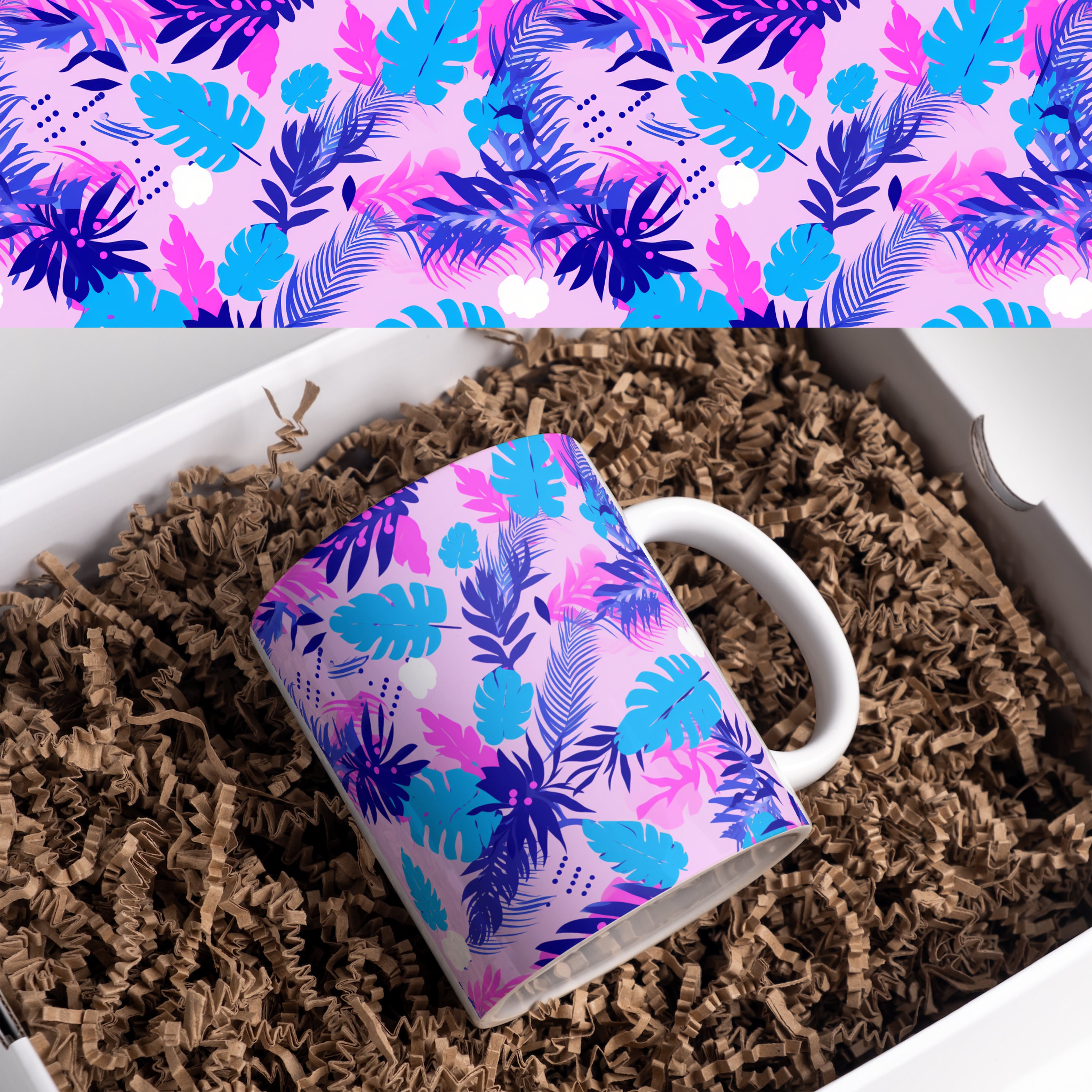 18 Seamless Floral Vaporwave Patterns | Floral Vaporwave | Digital ...