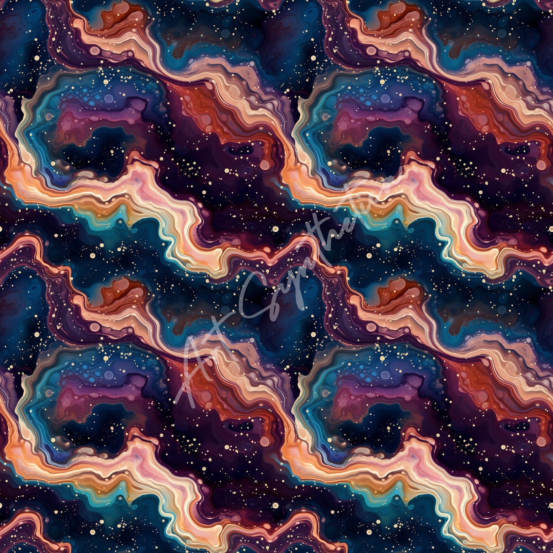 18 Seamless Agate Patterns | Cosmic Rift | Digital Download | 18 ...