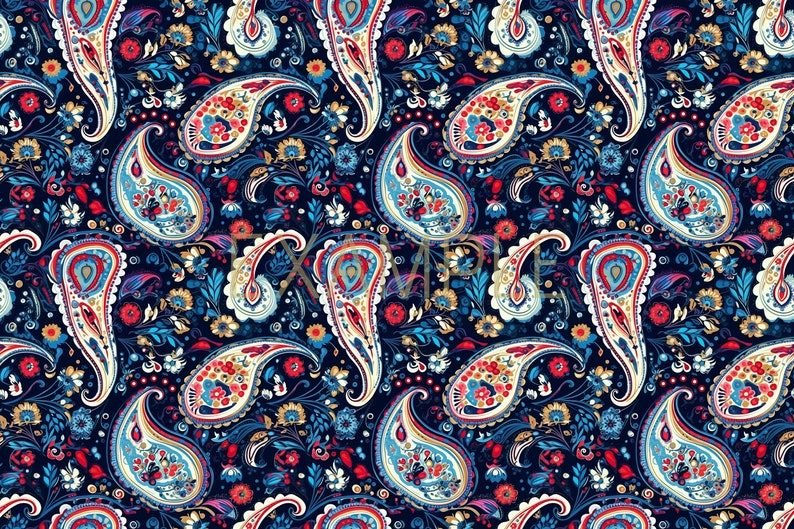18 Seamless Paisley Inspired Pattern | Touch of Paisley | Digital ...