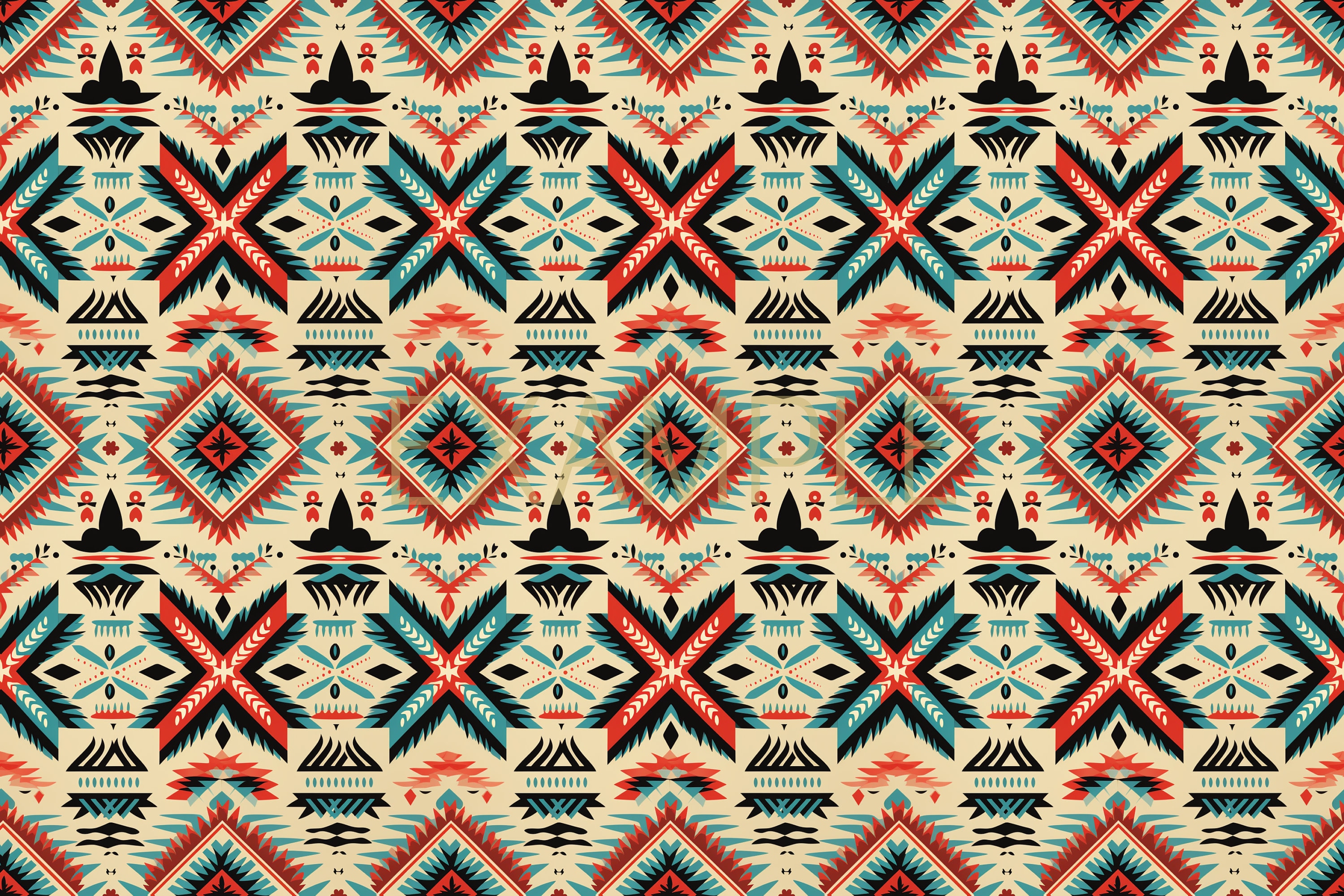 18 Seamless Tribal Inspired Pattern | Ancestral Artistry | Digital ...