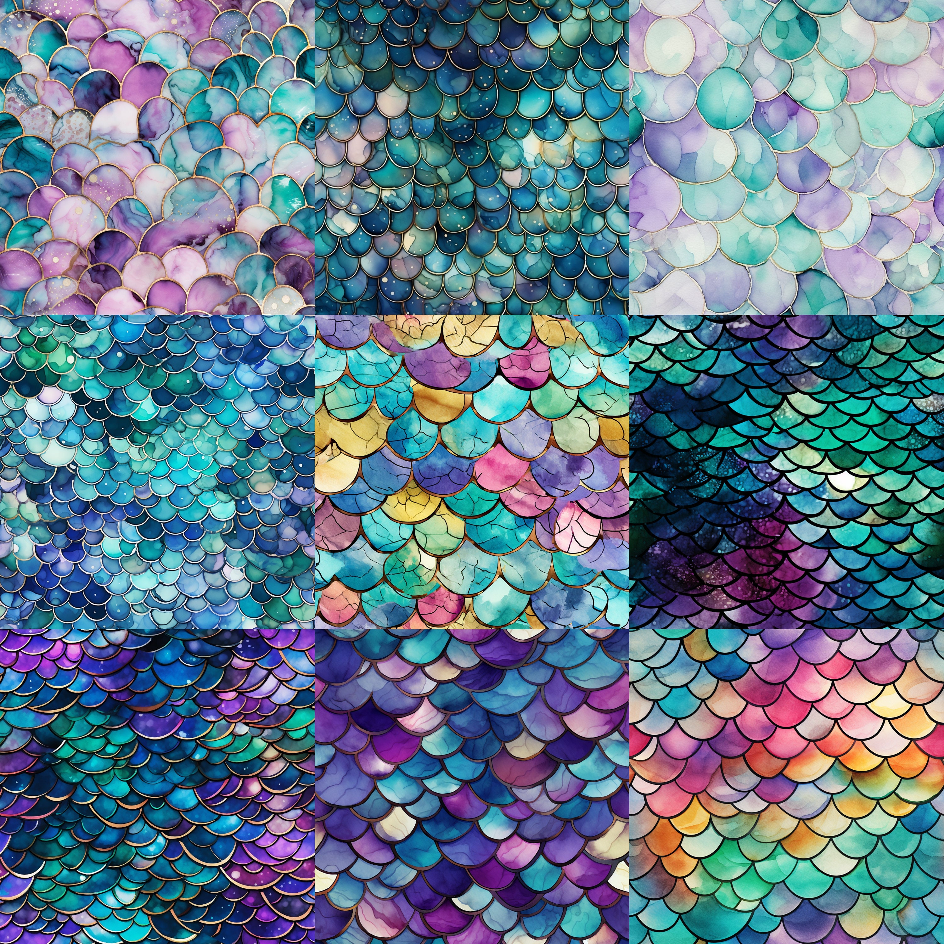 18 Seamless Scales Patterns | Scales | Digital Download | 18 Pattern ...