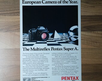 1980's Pentax Camera Vintage Advert