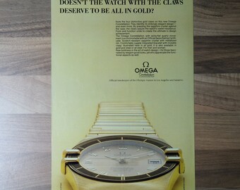 1980's Omega Watch Vintage Advert