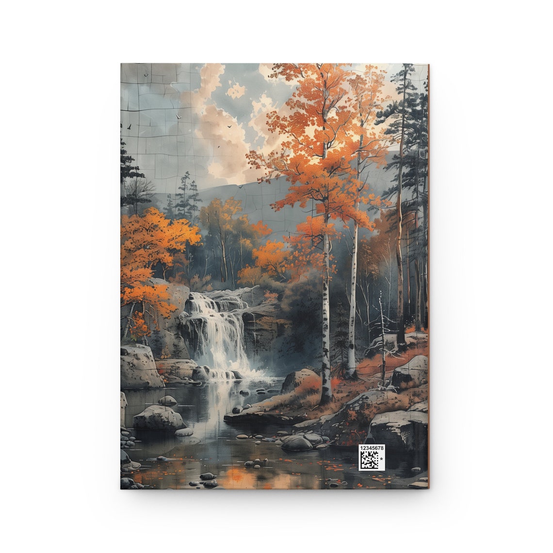 Autumn Forest Waterfall Journal, Vintage Style Hardcover Notebook ...