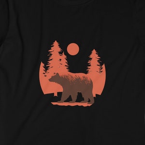 Mountain Bear Unisex Softstyle T-Shirt, California Bear Tshirt, 100% Cotton