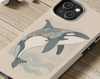 Orca iPhone-hoesjes, Orca Whale iPhone-hoesjes, slagvaste telefoonhoesjes, schattige Orca iPhone-hoesjes voor dierenliefhebbers