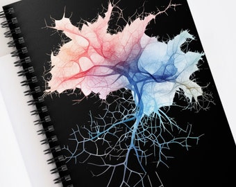 Watercolor Neurons Spiral Notebook, Notebook for Neuroscience Lovers