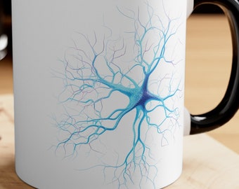 Neuron Coffee Mug, Brain Coffee Tea Cup, Neurons Coffee Mug, Brain Mug