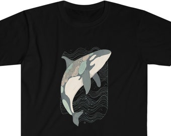 Camiseta Softstyle unisex Orca Whale, 100% algodón
