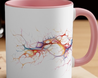 Neurons Coffee Mug, Brain Coffee Tea Cup, Brain Neurons Mug, Brain Mug