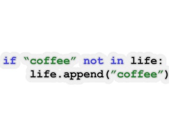 Code Aufkleber für Kaffeeliebhaber, Kaffee Aufkleber, Lustige Coding Aufkleber