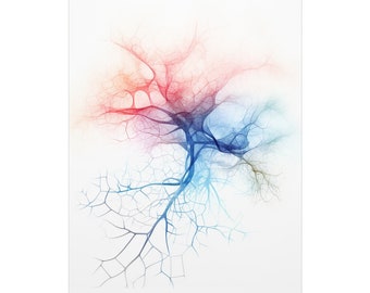 Neurons Wall Art Digital Download, Brain Art, Science Wall Art, Neuroscience Art, Digital Download