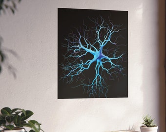 Neuron Wall Art Digital Download, Brain Art, Science Wall Art, Neuroscience Art, Digital Download