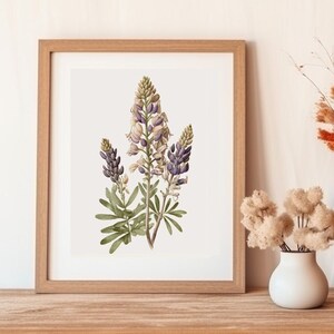 6 Watercolor Wildflowers Wall Art, California Wildflowers, Printable Set of 6 Wildflowers, Botanical Wall Art, Digital Download