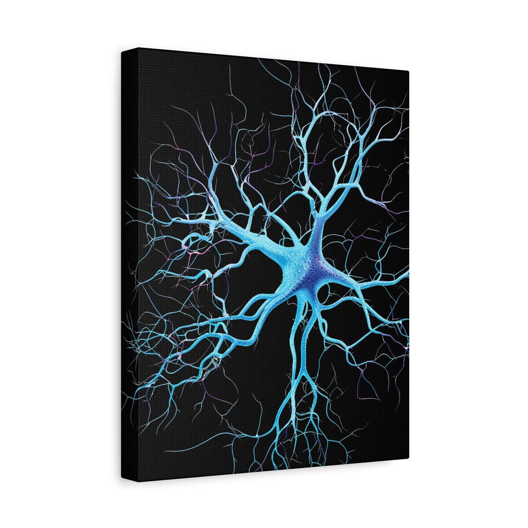 Neur Mural Neuron Wall Art Canvas, Brain Wall Art, Stylized Neuron Wall Art - Etsy