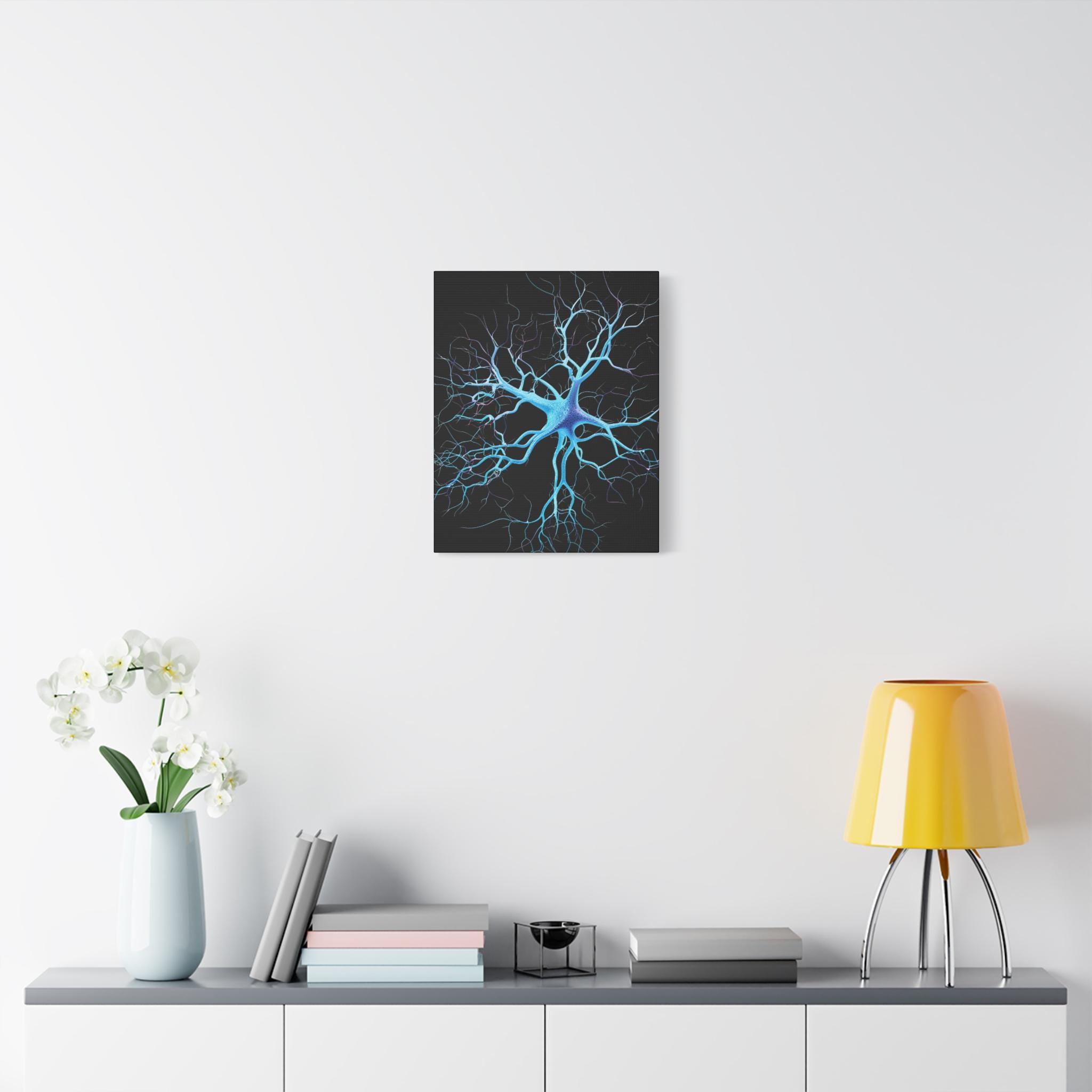 Neur Mural Neuron Wall Art Canvas, Brain Wall Art, Stylized Neuron Wall Art - Etsy