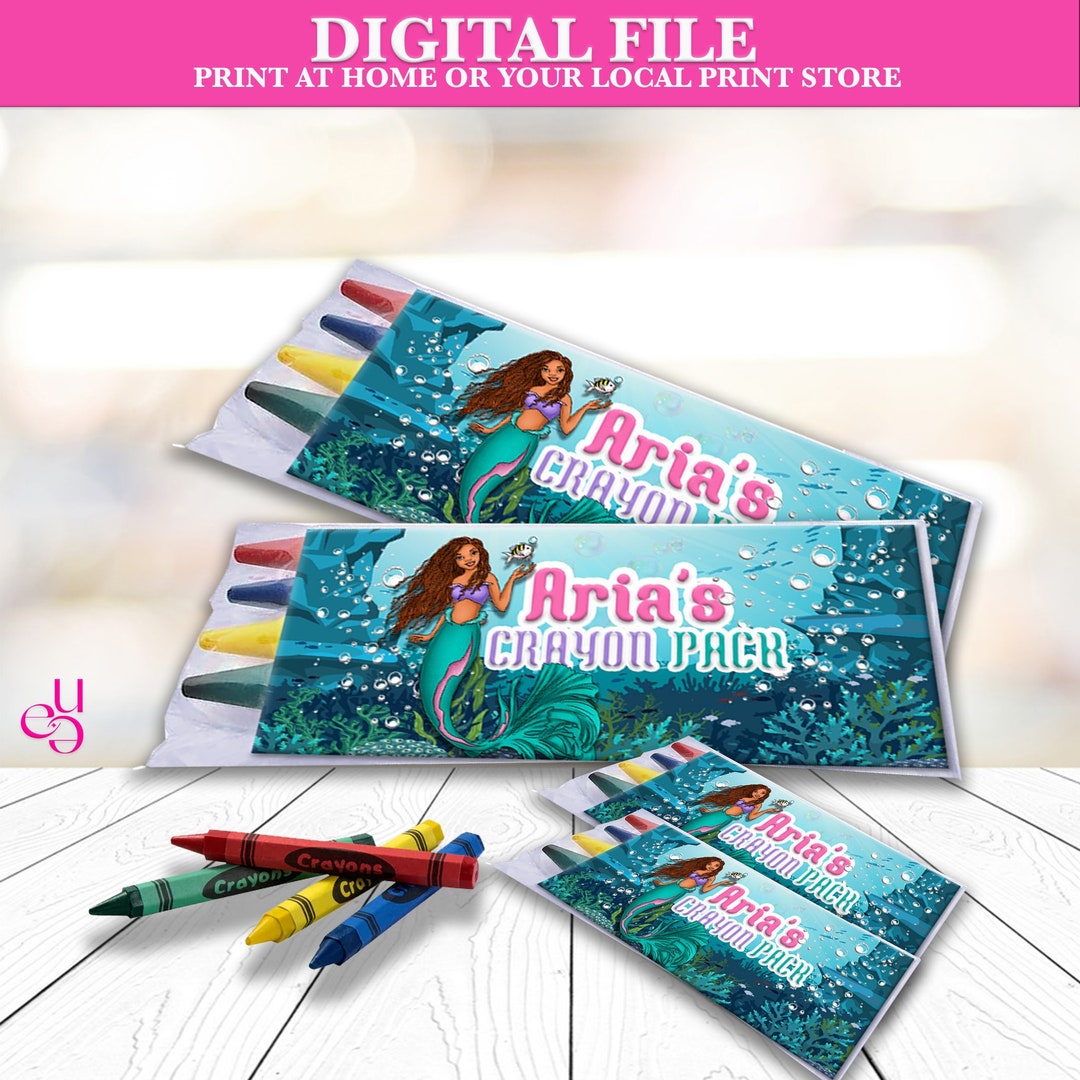 Little Mermaid Crayon Pack Etsy