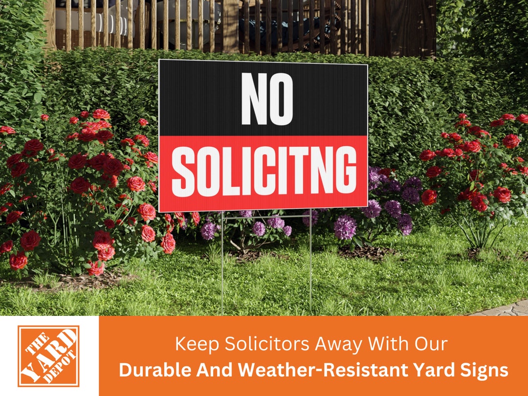 No Soliciting Yard Sign for Front Yard Outdoor Yard Sign, Outdoor Decor