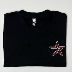 Astros-T-shirts, geborduurd Astros-T-shirt, Houston Astros aangepaste shirts, MLB geborduurd T-shirt, Shaka Wear-T-shirt