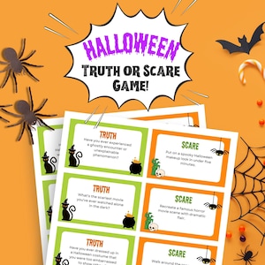 Truth or Scare Printable Halloween Party Game for Kids for Teens - Etsy