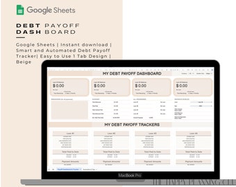 Debt Payoff Dashboard | Google Sheets | Beige