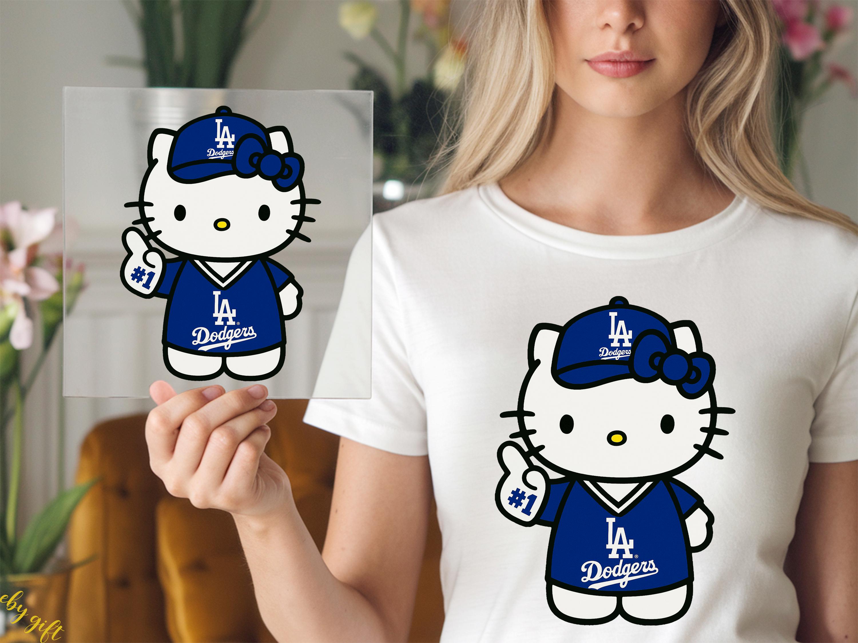 Hello Cat DTF Transfer Baseball Birthday Shirt for Kids and Adults Cute DIY Gift Heat Press Ready DTF Printing Design