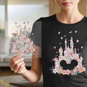 Disney Image DTF, Disney Dtf Transfers, Happiest Place on Earth Ready To Press, Magical Castle DTF Transfer, Happiest Place on Earth dtf