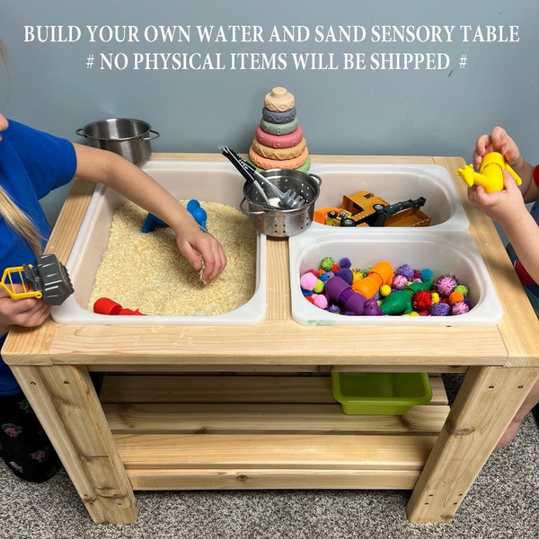 Table sensorielle Montessori eau et sable à monter soi-même
