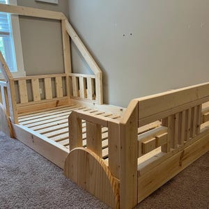 Montessori Full Size Car Shape bed for kids/DIY Project/Full size Car bed PDF plan/Full Size - DIY Kid Bedroom Decor/(do-it-yourself)project