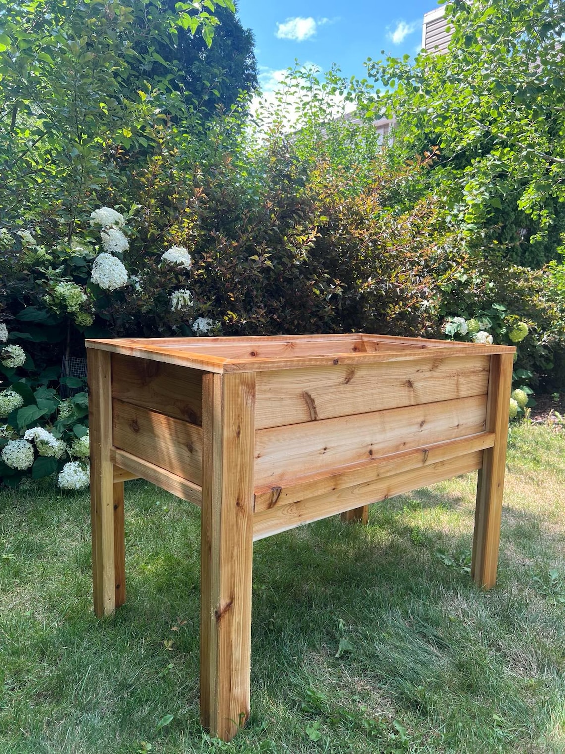 DIY Cedar Raised Garden Bed Plans: Elevated Planter Box (PDF Plan ...