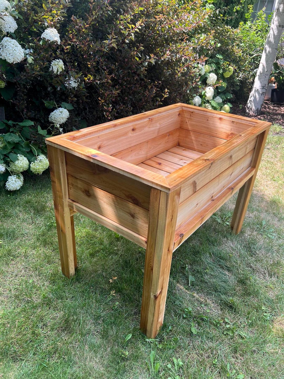 DIY Cedar Raised Garden Bed Plans: Elevated Planter Box (PDF Plan) - Etsy