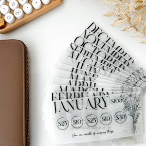 Monthly Savings Challenge Envelopes