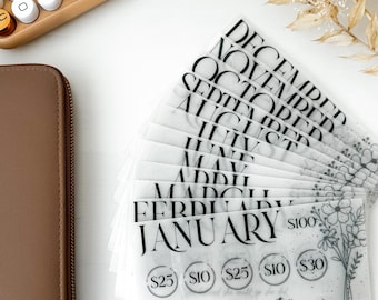 Monthly Savings Challenge Envelopes