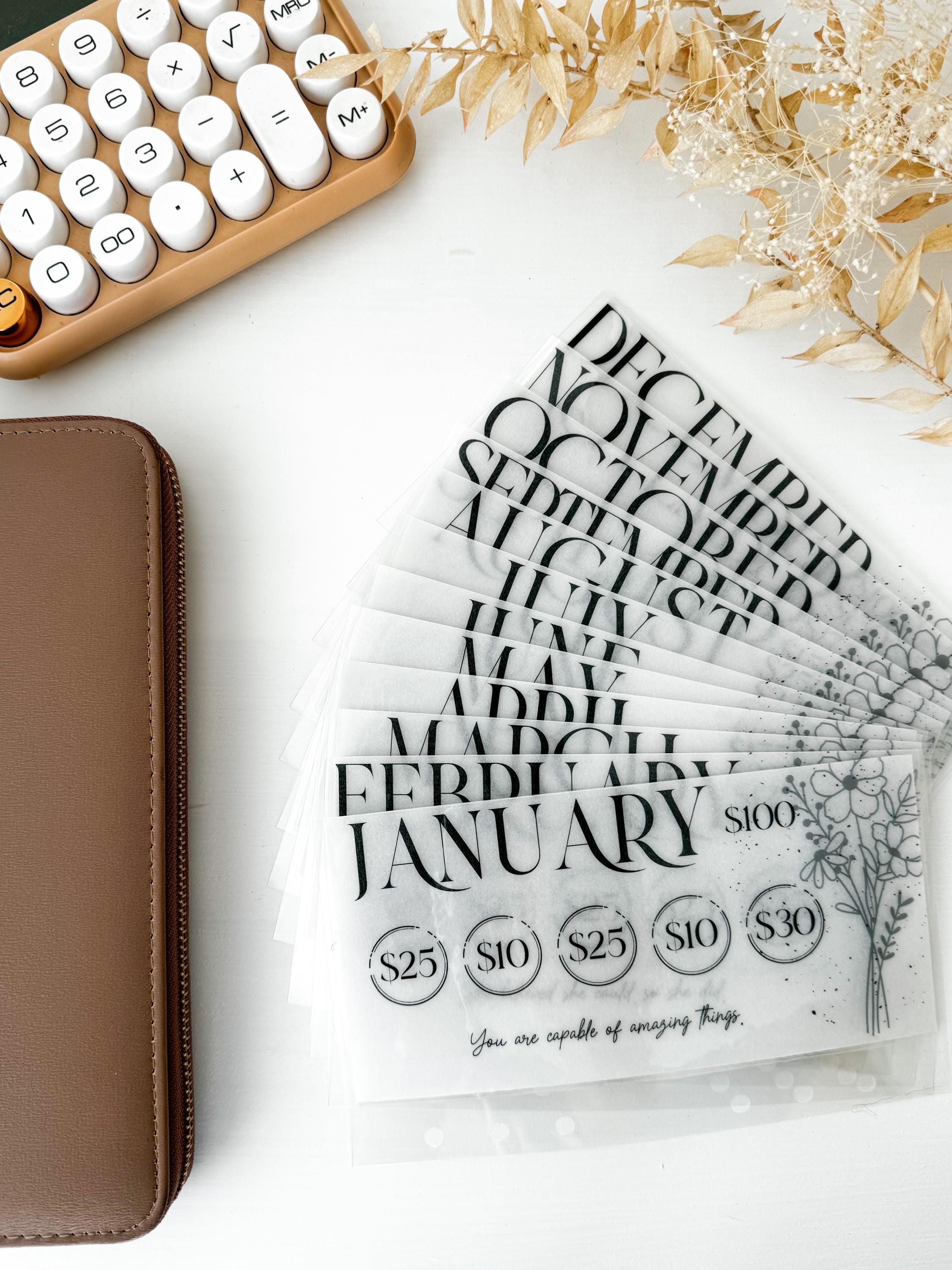 Monthly Savings Challenge Envelopes