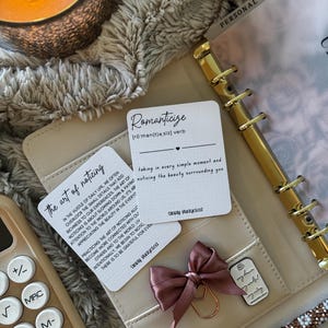 Tarjetas con citas para carpeta de lino (6 unidades)