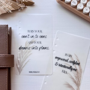 Motivational Dashboard for A6 Binders