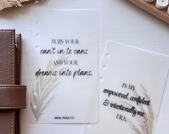 Motivational Dashboard for A6 Binders
