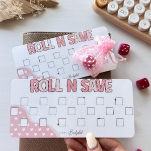Tarjeta de desafío de ahorro Roll-N-Save