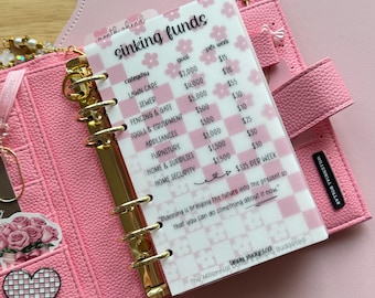 Customizable Sinking Fund Vellum Overlay Dashboard | A6 Budget Binder Savings Goal Tracker